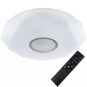   LED fürdőszobai mennyezeti lámpa 24W 3000-6500K fehér kerek gyémánt 39cm + távirányító