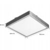 Felületre szerelhető mennyezeti lámpa LED Panel 18W 4000K Silver Solen IP44 Square