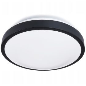   Mennyezeti LED lámpatest Mennyezeti fali lámpa SOLEN 2xE27 kerek fekete