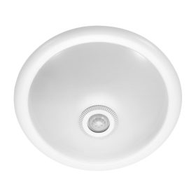   Felületre szerelt LED mennyezeti lámpa 2x E27 PIR mozgásérzékelővel, fehér kerek 30cm