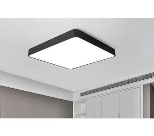 Mennyezeti LED fali lámpa négyzet alakú lámpatest 3300 lm 40W 4000K IP22 fekete