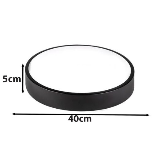 Mennyezeti LED mennyezeti lámpa fali lámpa kör 3300 lm 40W 4000K IP22 fekete