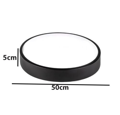 Mennyezeti LED mennyezeti lámpa fali lámpa kör 3960 lm 50W 4000K IP22 fekete