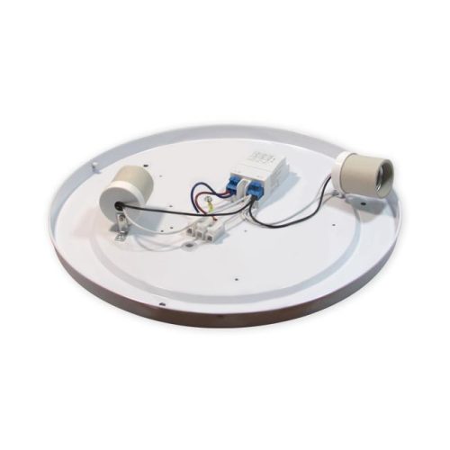 LED mennyezeti lámpa 2x E27 SOLEN mikrohullámú érzékelővel, kerek ezüst