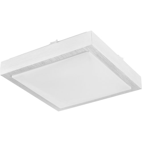 LED mennyezeti lámpa 2x E27 SOLEN mikrohullámú érzékelővel, szögletes ezüst