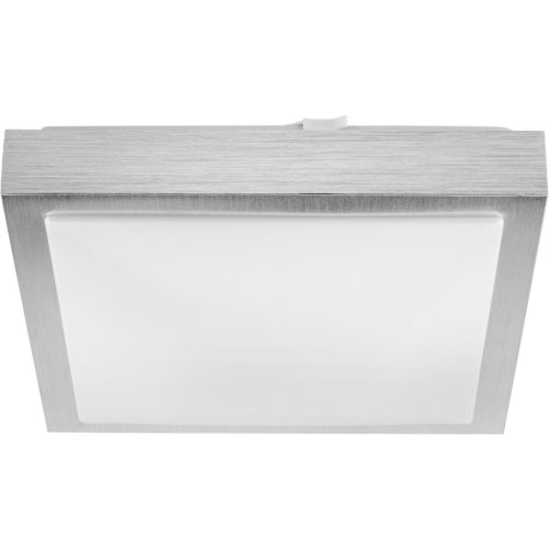 LED mennyezeti lámpa 2x E27 SOLEN mikrohullámú érzékelővel, szögletes ezüst