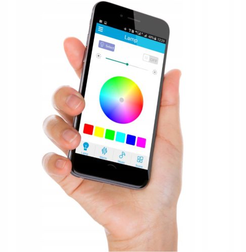 LED 49cm kerek mennyezeti lámpa RGBW 3000K-6500K + távirányítós BLUETOOTH hangszóró