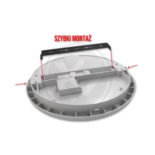 Midas Masterled LED fürdőszobai mennyezeti lámpa, felületre szerelhető, 22 W, 4000 K, semleges, 120°, mozgásérzékelővel, kerek, fehér, IP65