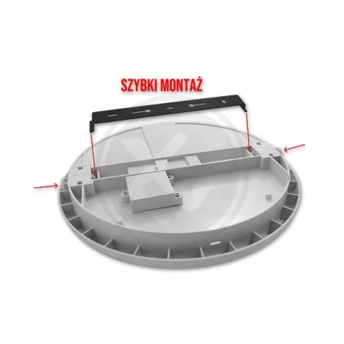 Midas Masterled LED fürdőszobai mennyezeti lámpa, felületre szerelhető, 22 W, 4000 K, semleges, 120°, mozgásérzékelővel, kerek, fehér, IP65