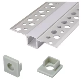   LED szalag profil, eloxált alumínium, tejfehér, 1m GK Masterled