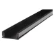 Profil LED szalagokhoz, fekete eloxált, felületre szerelhető, 1m, Masterled