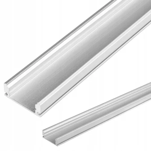 LED szalagprofil, ezüst eloxált alumínium, felületre szerelhető, 2m Masterled