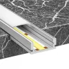 LED szalagprofil, ezüst eloxált alumínium, felületre szerelhető, 2m Masterled