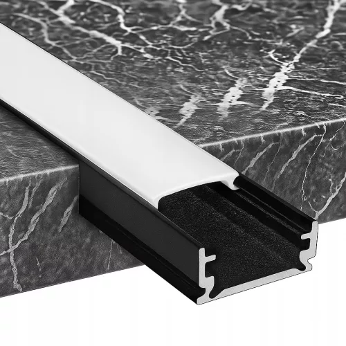 Profil LED szalagokhoz Fekete eloxált 2m Masterled