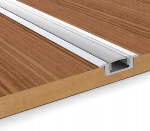 Masterled ezüst eloxált alumínium LED szalagprofil, süllyesztett, 2m