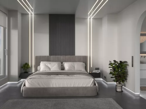 Profil LED szalagokhoz PVC tejfehér felületre szerelhető 1m Slim Masterled