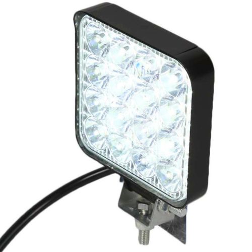 Munkalámpa 48W halogén keresőlámpa 16 LED 10-30V DC 130lm/W IP67