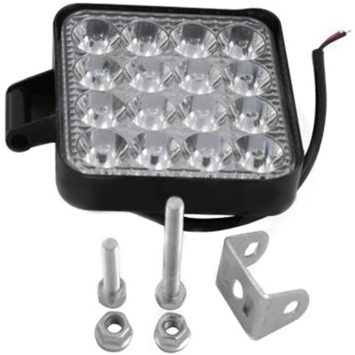 Munkalámpa 48W halogén keresőlámpa 16 LED 10-30V DC 130lm/W IP67