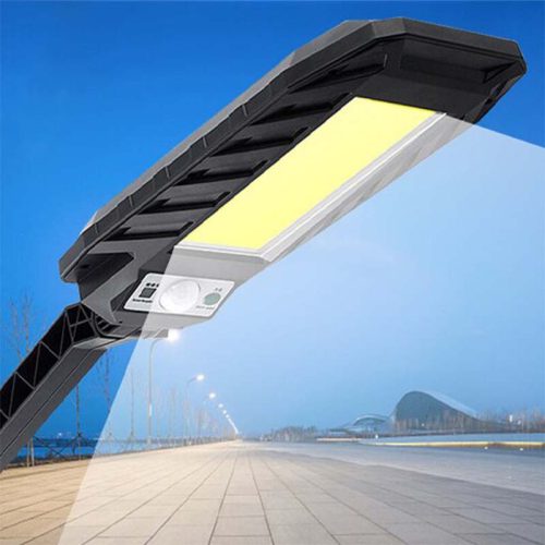 Utcai lámpa LED napelemes lámpa 10W IP65 mozgásérzékelő + Konzol + Távirányító