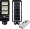 LED napelemes utcai lámpa fekete 270W 6000K hideg IP65 mozgás- és alkonyérzékelő + távirányító
