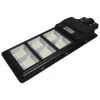 LED napelemes utcai lámpa fekete 270W 6000K hideg IP65 mozgás- és alkonyérzékelő + távirányító