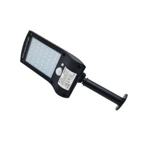   Napelemes LED kerti utcai lámpa 5W 5500-6000K Hidegfényű mozgás- és alkonyérzékelővel, fekete IP65 Masterled