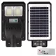 Napelemes LED kerti utcai lámpa 100W 6000K Hidegfényű mozgás- és alkonykapcsolóval, fekete, IP65 Masterled