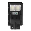 Napelemes LED kerti utcai lámpa 100W 6000K Hidegfényű mozgás- és alkonykapcsolóval, fekete, IP65 Masterled
