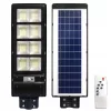 Napelemes LED kerti utcai lámpa, 400 W, 6000 K, hideg fényű, mozgás- és alkonyérzékelővel, fekete, IP65, Masterled