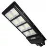 Napelemes LED kerti utcai lámpa, 400 W, 6000 K, hideg fényű, mozgás- és alkonyérzékelővel, fekete, IP65, Masterled