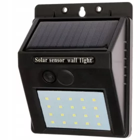   LED napelemes reflektor 3W 5500-6000K hideg IP65 fekete alkonyérzékelő
