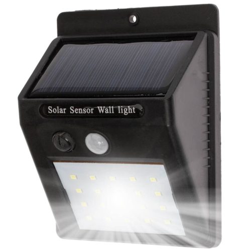 Solar LED reflektor 3W 5500-6000K hideg IP65 fekete Masterled mozgásérzékelő