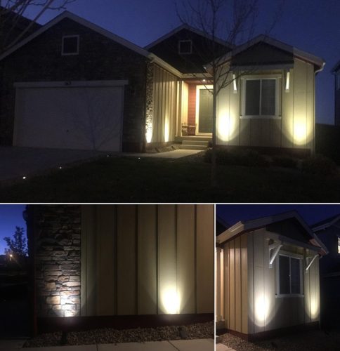 LED napelemes kerti lámpa reflektor 2W hideg IP65 alkonyat érzékelő