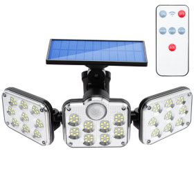   Napelemes reflektor lámpa 138x LED 10W 480lm Hideg IP65 mozgásérzékelő + Távirányító