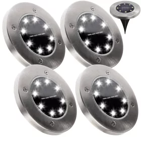   4x kerti lámpa készlet 8x LED 0,8W SOLÁR FÖLDRE SZERELT IP54