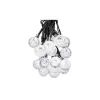 Napelemes LED girland fényfüzér 20LED 24lm 3000K Meleg fehér Kerek IP44 4,85m Masterled