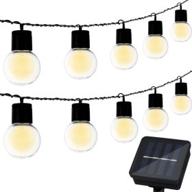   Solar GIrland  DEKORATÍV Fénylánc 3,35m 10xLED ÁTLÁTSZÓ golyók 3000K