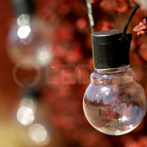 Solar GIrland  DEKORATÍV Fénylánc 3,35m 10xLED ÁTLÁTSZÓ golyók 3000K