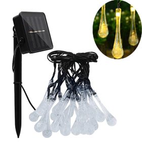   Függesztett napelem füzér 20x ŁEZKI kerti lámpa LED jégcsapok 3000K