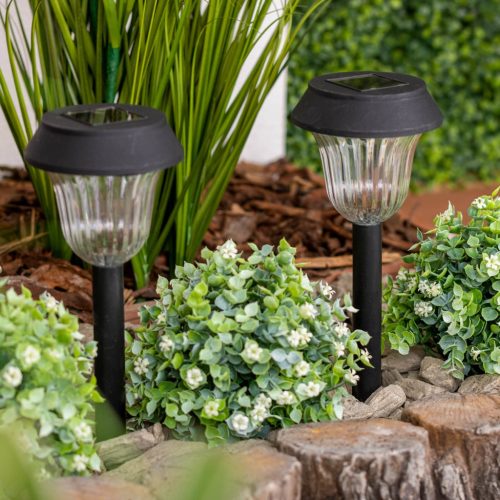 LED napelemes kerti lámpa 5500-6000K IP44 38cm szürkületérzékelő