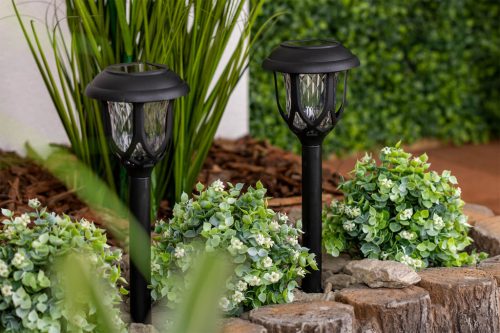 LED napelemes kerti lámpa 5500-6000K IP44 40cm szürkületérzékelő