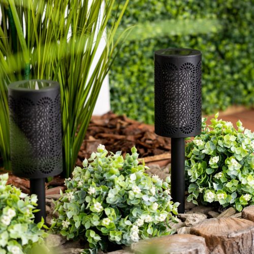 Napelemes kerti lámpa LED függő zseblámpa 39cm IP44 alkonyérzékelő