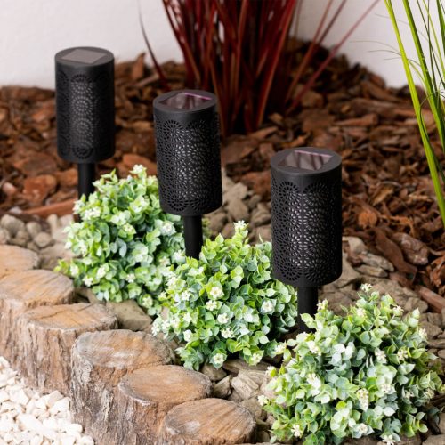 Napelemes kerti lámpa LED függő zseblámpa 39cm IP44 alkonyérzékelő