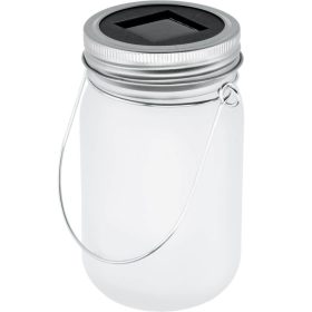   Kerti lámpás LED-es napelemes dekoratív tégelyes láng 13cm