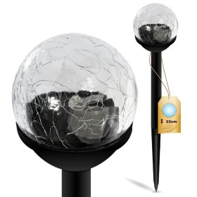   LED napelemes kerti lámpa 5500-6000K IP44 33cm szürkületérzékelő