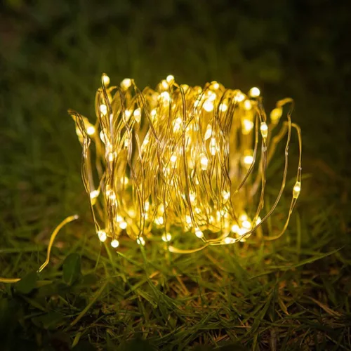 Solar Girland Garden DEKORATÍV Fénylánc 200 LED 22m Meleg szín