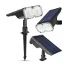 Kerti lámpa LED-es napelemes reflektor Süllyesztett IP44 2700K/6500K szürkületérzékelő kültéri