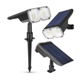  Kerti lámpa LED-es napelemes reflektor Süllyesztett IP44 2700K/6500K szürkületérzékelő kültéri