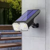 Kerti lámpa LED-es napelemes reflektor Süllyesztett IP44 2700K/6500K szürkületérzékelő kültéri
