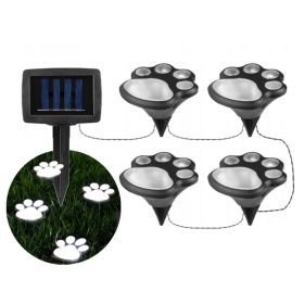   LED-es napelemes kerti lámpák földi kapaszkodó 6500K IP44 szürkületérzékelővel 470cm fekete-fehér